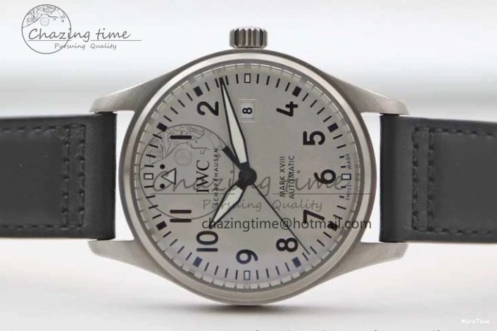 MIROTIME 0131 UrbanStyle Mark XVIII IW327012 SS M+F 1:1 Best Edition White Dial on Black Leather Strap A 7054